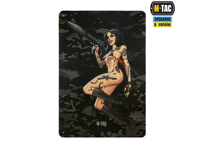 Панель M-Tac для нашивок Tactical girl RPG 900x1300 Black MC Фото 2